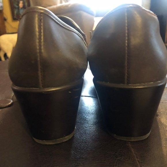 JBU Womens 8M Jambu Designs Brown Leather Slip on Clogs Work Shoes - Picture 4 of 6